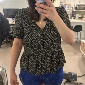 Madewell Floral Top